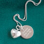 Puffed Hammered Heart Personalised Necklace, thumbnail 1 of 5