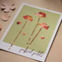 Pressed Petal Floral Art Print, Soft Earthy Colours, thumbnail 1 of 4