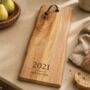 Extra Long Personalised 5th Anniversary Wooden Mango Serving Board, thumbnail 1 of 3