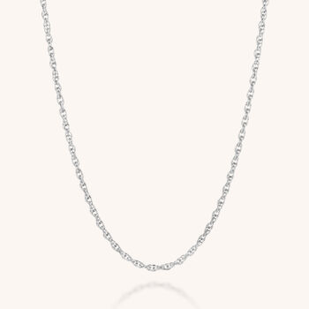 Rope Chain Necklace Sterling Silver, 2 of 5