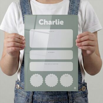 Personalised Olive First Day Sign, 5 of 5