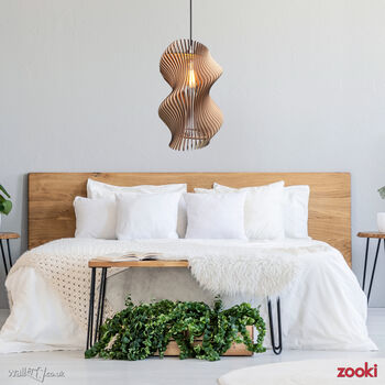 Zooki 30 'Eris' Wooden Pendant Light, 8 of 10