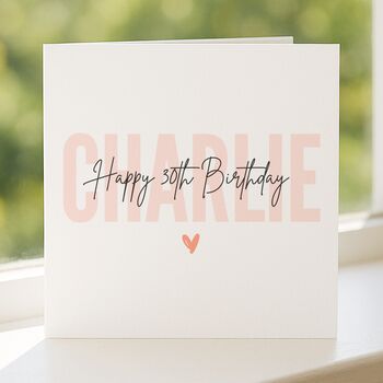 Personalised 30th Birthday Card For Her Or Daughter, Wife, 7 of 7