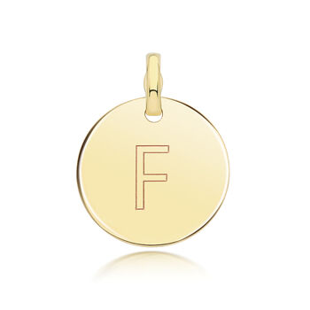 Round Plain Initial Pendant, 6 of 12