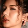 Tiny North Starburst Skye Blue Huggie Hoop Earrings, thumbnail 5 of 5