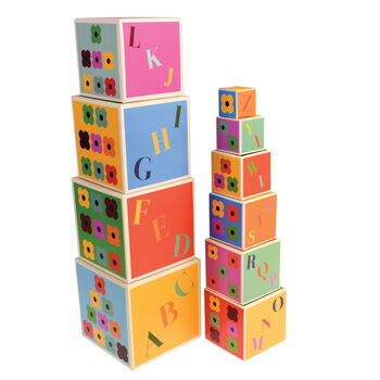 Colourful Creatures Stacking Blocks Toy, 5 of 5