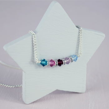 Family Birthstone Bar Necklace, 7 of 11