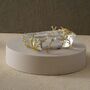 Handmade Crystal Glass Ashtray With Gold Vine Accent, thumbnail 1 of 7