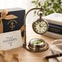 Vintage Nautical Hanging Desk Clock With Compass Base, thumbnail 9 of 12