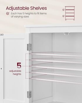 Bathroom Cabinet Freestanding Kitchen Storage Unit, 5 of 11
