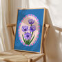 Anemone Floral Art Print Blue, thumbnail 4 of 4