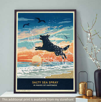German Shepherd Limited Edition Beach Sunset Gift Print, 10 of 11
