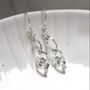 Sterling Silver Abstract Twist Earrings, thumbnail 4 of 5