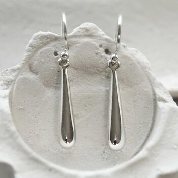 Sterling Silver Baton Earrings, 4 of 5