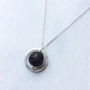 Sterling Silver Circle Lava Stone Diffuser Necklace, thumbnail 3 of 4