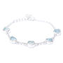 Aquamarine Gemstone Handmade Ladies Silver Bracelet, thumbnail 5 of 6