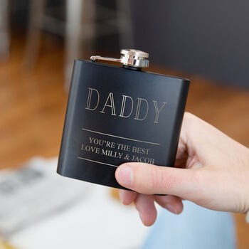 Name And Message Personalised Hip Flask, 2 of 11