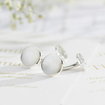 Personalised Mother Of Pearl Cufflinks, 5 of 8