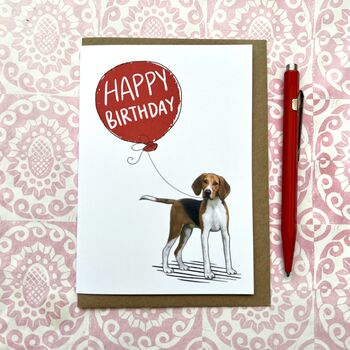 Foxhound Birthday Card, 2 of 3