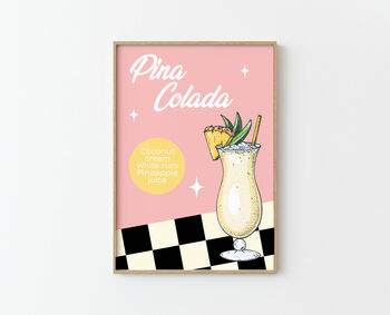 Pina Colada Cocktail Poster Print, 2 of 2