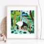 Jungle Malayan Tapirs Art Print, thumbnail 2 of 6