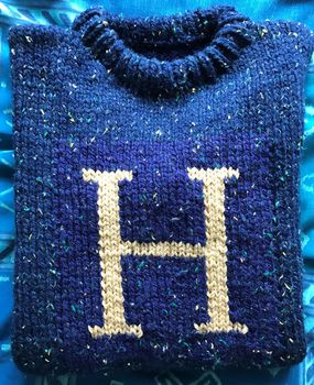 Hand Knitted Personalised Letter Jumper, 2 of 4