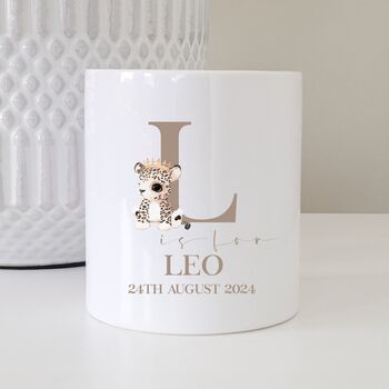 Personalised Ceramic Money Box Baby Child Animal Gift, 6 of 11