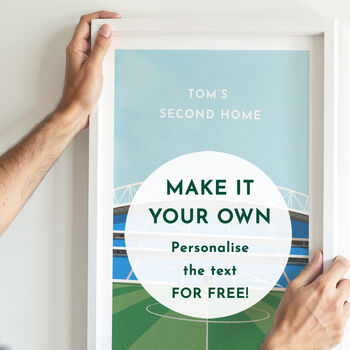 Manchester City Football Stadium Art Print Personalised Gift, 3 of 5