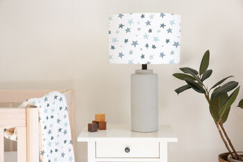 Grey And Blue Star Lampshade, 2 of 5