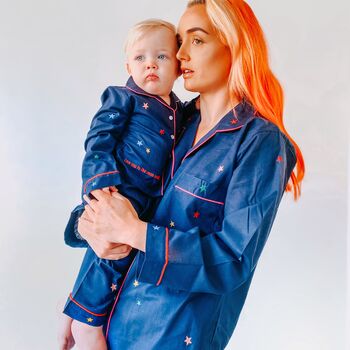 Personalised Mum And Child Multicoloured Star Pyjama, 2 of 4