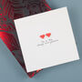 Lgbt Handmade You And Me Always And Forever Card Red, thumbnail 1 of 5