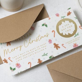 Personalised Spa Day Voucher For Her Scratch To Reveal, 2 of 4