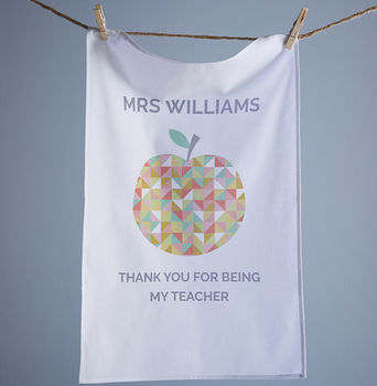Personalised Teacher Tea Towel, 3 of 5