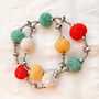 Vibrant Knot Layered Bead Bracelet With Metallic Accents, thumbnail 1 of 2