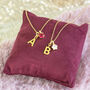Gold Plated Initial And Birthstone Star Necklace, thumbnail 5 of 9