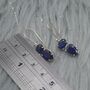 Sapphire Earrings: Gold Or Silver, Minimalist Jewelry, thumbnail 4 of 11