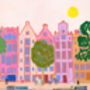 Amsterdam, Dutch Canal Houses Travel Print, thumbnail 3 of 6