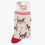 Cheetahs Big Cats Bamboo Socks Women's Cream Red, thumbnail 4 of 4