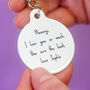 Child's Handprint Personalised Keyring For Father's Day, thumbnail 2 of 8