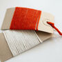 Hand Knit Colourblock Cushion In Rust And Ivory, thumbnail 6 of 6