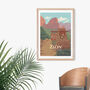 Zion National Park USA Travel Poster Art Print, thumbnail 4 of 8