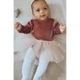 A Handmade Baby Girl Velvet Tutu Leotard Dress, thumbnail 3 of 7