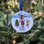 Personalised Reindeer Bauble Christmas Decoration, thumbnail 2 of 2