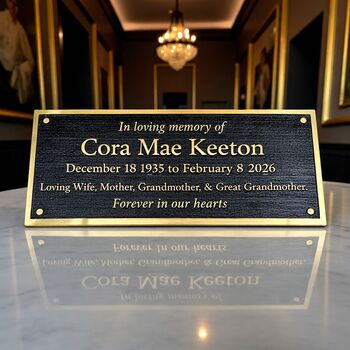 Customisable Black Brass Wall Sign Plaque, 4 of 6