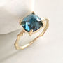 Twig Statement Ring In London Blue Topaz, thumbnail 1 of 5