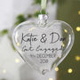 Christmas Engagement Glass Bauble, thumbnail 7 of 12