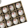 Elegant White And Red Robin Mini Christmas Baubles Set Of 15, thumbnail 4 of 5