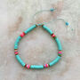 Colourful Clay Disc Bead Adjustable Bracelet, thumbnail 3 of 8