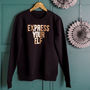 Express Your Elf Gold Christmas Sweatshirt, thumbnail 1 of 3