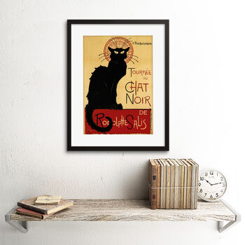 The Black Cat Chat Noir Paris France Advert Art Print, 2 of 3